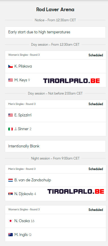 australia open dia7 partidos central 2026 tiroalpalo t